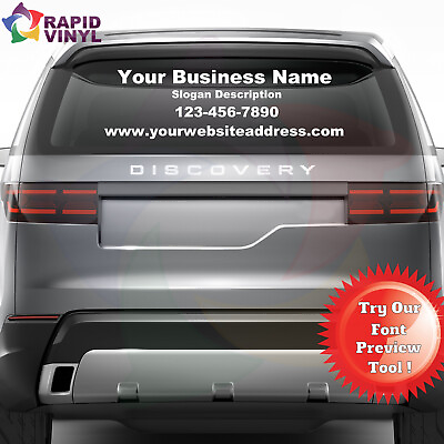 #ad Personalized Custom Small Business Name Vinyl Decal Window Sticker Lettering Car $14.99