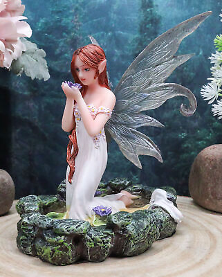 #ad Lavender Fairy Lady Of The Lake Statue 6quot;Tall Water Elemental Fairy Figurine $36.99