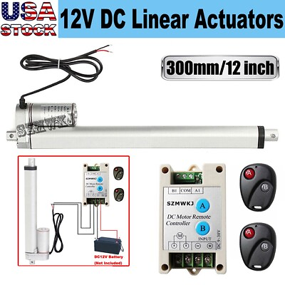 #ad 12quot; 220lbs 12V DC Linear Actuator W Wireless Control Kit for Auto Car Door Open $67.49