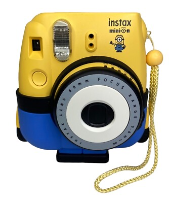 #ad Fujifilm Instax Mini 8 Minion Instant Film Camera No Lens Cover TESTED amp; WORKING $99.95