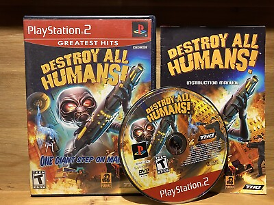 #ad Destroy All Humans Playstation 2 2005 PS2 Complete Greatest Hits $9.49