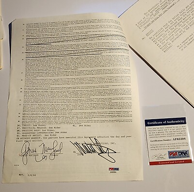 #ad Gavin MacLeod Signed Contract PSA DNA COA Autograph Auto Actor The Love Boat 2 $119.00