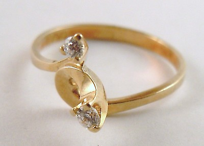 #ad 100%Genuine Unique 18k Solid Yellow Gold 0.08cts Natural Diamond Ring Sz 7 AU $597.00