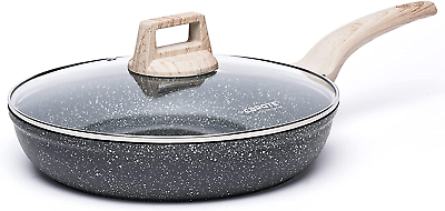 #ad CAROTE Nonstick Frying Pan Skillet8quot; Non Stick Granite Fry Pan with Glass Lid $31.25