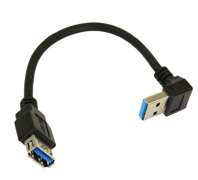 #ad 6inch DOWN Facing USB 3.2 Gen 1 Type A Male to Type A Female Cable Black $7.05