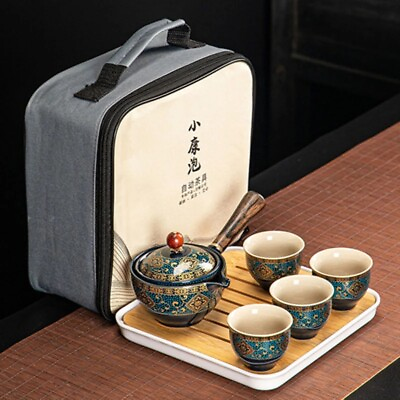 #ad Automatic Outdoor Travel Kettles Portable Lazy Kung Fu Tea Set Teapot Teaware $32.60