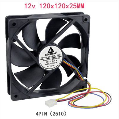 #ad DC 12V 0.25A 4PIN 12CM 12025 Chassis brushless cooling fan $20.16