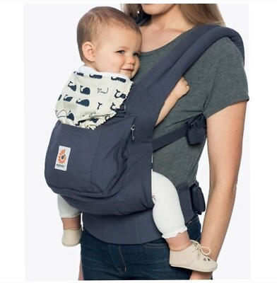 #ad Ergobaby Infant Canvas Navy Blue Whale Ocean Fish Kids Harness Carrier Unisex $24.99