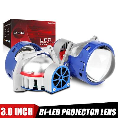 #ad 2x P3A 3.0#x27;#x27; Bi LED Projector Lens Headlight Hi Lo Beam Retrofit 100W 12000LM $79.98