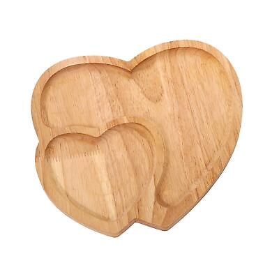 #ad Creative Wooden Serving Tray Valentines Storage Jewelry Holder Display Food Dish $13.30