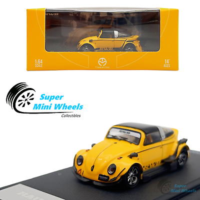 #ad Time Micro 1:64 RWB VW Beetle Yellow Diecast Model $19.99