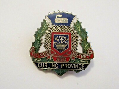 #ad NICE VINTAGE DUNDEE DISTRICT amp; CURLING PROVINCE SPORTS CURLING PIN $5.00