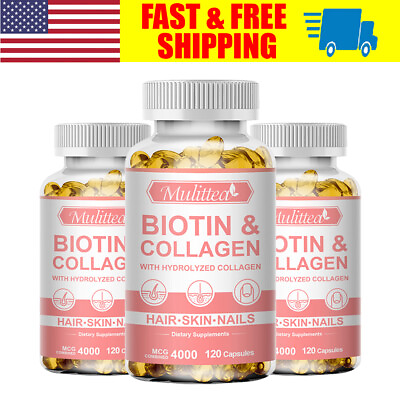 #ad Biotin amp; Collagen Capsules For SkinHairNailJoint Immune Support 120 Pills $13.99