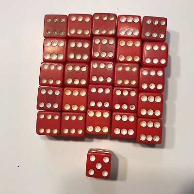 #ad Group Of 5 8” Red Dice $12.00
