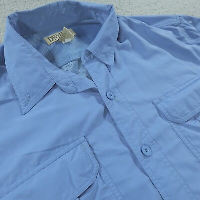 #ad Duluth Trading Shirt Mens Extra Large Button Down Nylon Fishing Light Vented $8.24