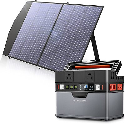 #ad Mini Portable Power Station 300W with Portable Solar Panel 100W For Home Use $199.00