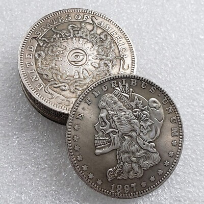 #ad Hobo Nickel Coin Skeleton Queen Liberty Unique Coin Collection ENGRAVING $9.99