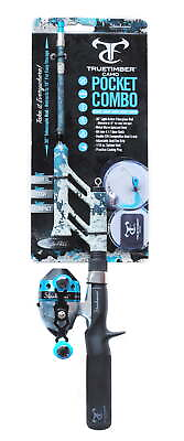 #ad True Timber Rift Telescopic Tangle Free Fishing Rod and Spincast Reel Combo $32.39