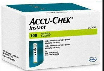 #ad Accu Chek Instant 100 Blood Glucose 100 Test Strip Only JULY 2025 $28.82
