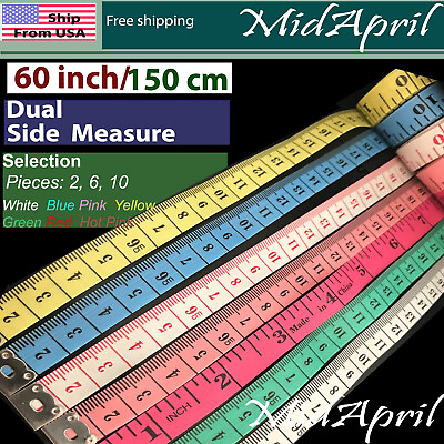 #ad Body Measuring Ruler Sewing Cloth Tailor Tape Measure Soft Flat 60quot; 150cm $2.09