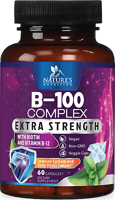 #ad Vitamin B Complex Vitamin B Supplement B Complex Vitamins with B12 B6 B9 $12.62