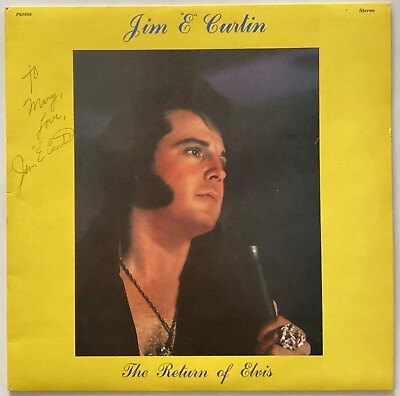 #ad SIGNED Jim quot;Equot; Curtin The Return Of Elvis LP 1988 AUTOGRAPH Impersonator $25.00