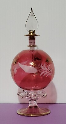 #ad Delicate Blown Glass Perfume Bottle $20.00