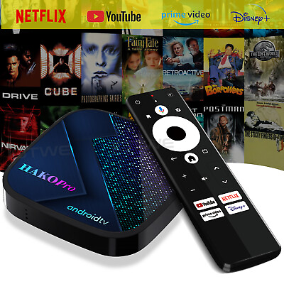 #ad HAKO Pro Smart TV BOX Google Certified Android 11.0 USB 4K UHD Media Player 32GB $69.99