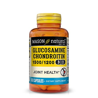 #ad Mason Natural Extra Strength Glucosamine Chondroitin 1500 1200 Joint 60 Caps $13.04
