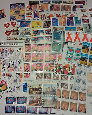 #ad Unused 100 of Multiples amp; Strips amp; Singles of 29¢ US Postage Stamps USA FV $29.0 $27.00