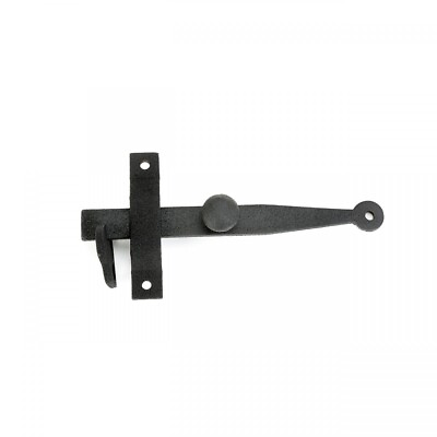 #ad Black Cast Iron Gate Door Latch Bar Catch 6quot; L Colonial Design with Knob Lever $17.09