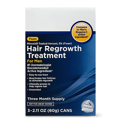 #ad Hair Regrowth Treatment Minoxidil Topical Aerosol 5 % Foam 3 Month Supply $25.63