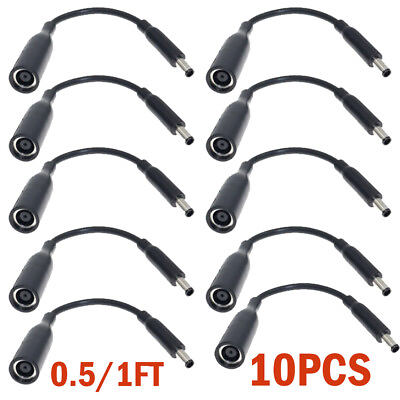 #ad 10X Power Charger Converter Adapter Cable 7.4mm To 4.5mm For dell Small Tips 1FT $13.99