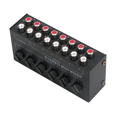 #ad Stereo Mini Line Mixer 6 Channel Mini Stereo Passive Mixer amp;Low $23.20