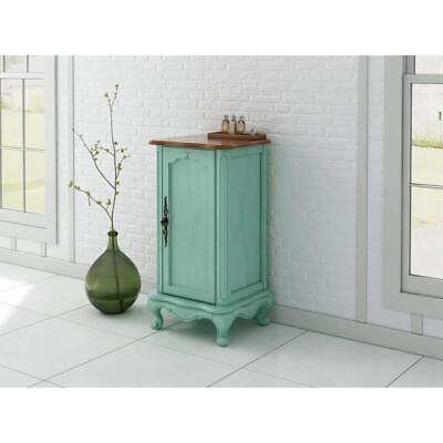 #ad Home Decorators Floor Cabinet 34quot; x18quot; Composite Freestanding Vintage Turquoise $146.43