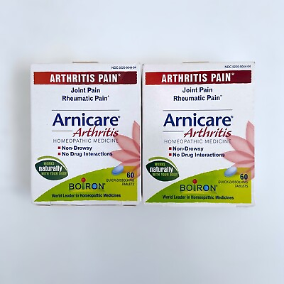 #ad 2x Arnicare Arthritis Joint Pain Boiron 60 Quick Dissolving Tablets Ex 2025 $17.00