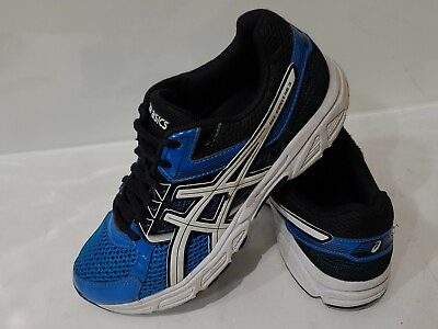 #ad Asics Gel Contend 3 Men’s Blue Black Running Training Shoes Size 5 C566N Boys $29.72