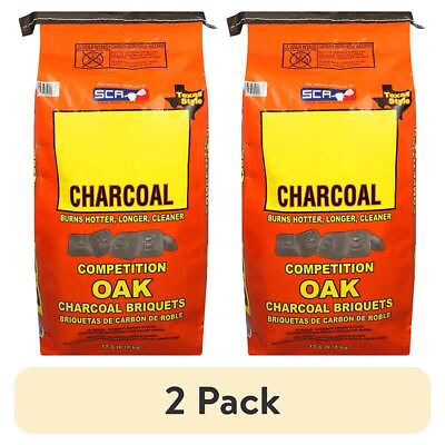 #ad 2 pack 17.6 lb Oak Charcoal Briquets for Grills Barbecues Burns longer $19.14