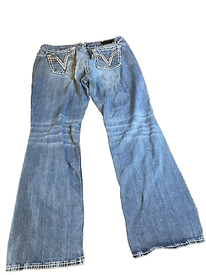 #ad VIGOSS Jeans Womens Size 11 12 Length 33 The Chelsea Slim Boot Blue Denim $32.00