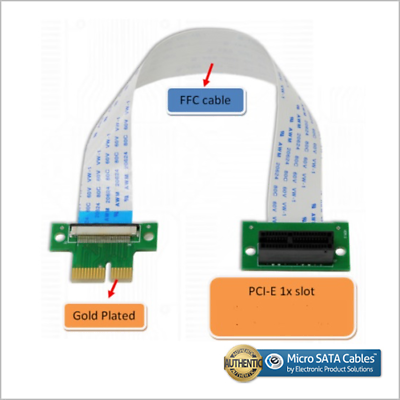 #ad PCI e Express 1X Riser Extender Card with High Speed Flexible Cable 4 Inches $6.75