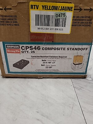 #ad Case Pack 25 Simpson Strong Tie Cps46 Composite Standoff 4x6 $99.99
