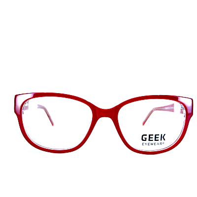 #ad Geek Eyewear Starfire Eyeglasses Red Rectangular Frame 51 17 140 mm $44.98