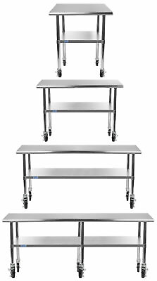 #ad Stainless Steel Work Table With Wheels $754.95