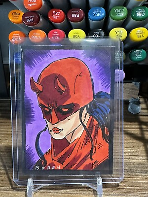 #ad Daredevil Elektra Marvel 1 1 Artist Sketch Card $20.00