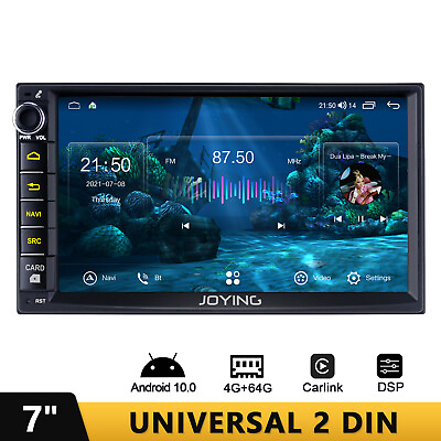 #ad JOYING New User Interface 7 inch Double Din CarPlay Head Unit Free Front Camera $284.46