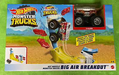 #ad Hot Wheels Monster Trucks New 5 Alarm Big Air Breakout Smash the Tower $19.77
