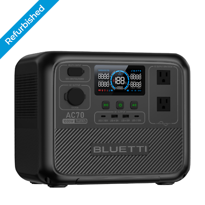#ad BLUETTI AC70 Generator 1000W 768Wh Portable Power Station For Camping Road Trip $399.00