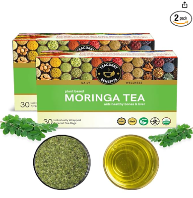 #ad TEACURRY Moringa Tea Bags 60 Tea Bags Helps with Digestion Immunity $44.61