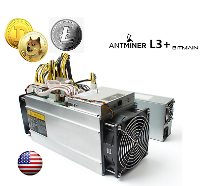 Bitmain Antminer L3 SCRYPT Mining 504 MH s ASIC Litecoin DOGECOIN Hashing PSU $180.00