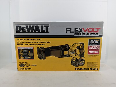 #ad Dewalt DCS388T1 60V MAX Reciprocating Saw Kit w 6 Ah Battery amp; Charger New $279.84